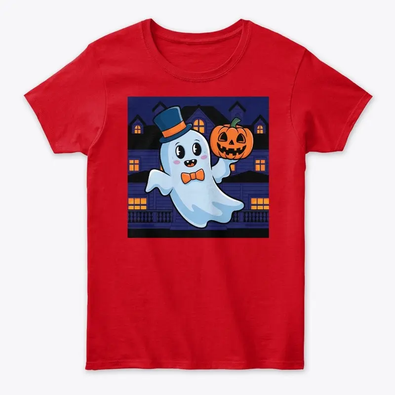 Charming Ghost and Cheerful Pumpkin Duo